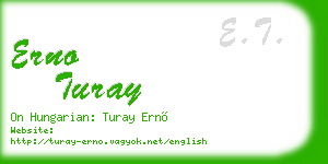 erno turay business card